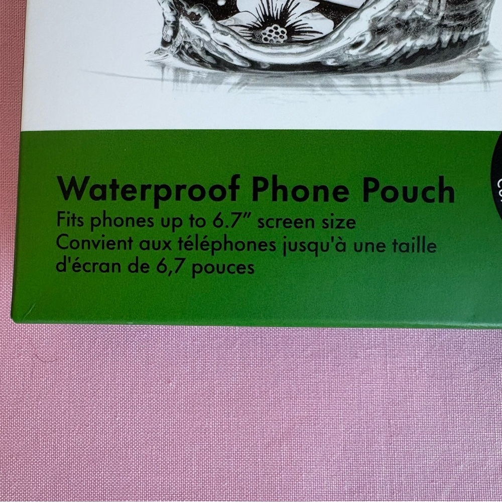 Kate Spade Waterproof Phone Holder Pouch Black and White Daisy NWT - Picture 4 of 6